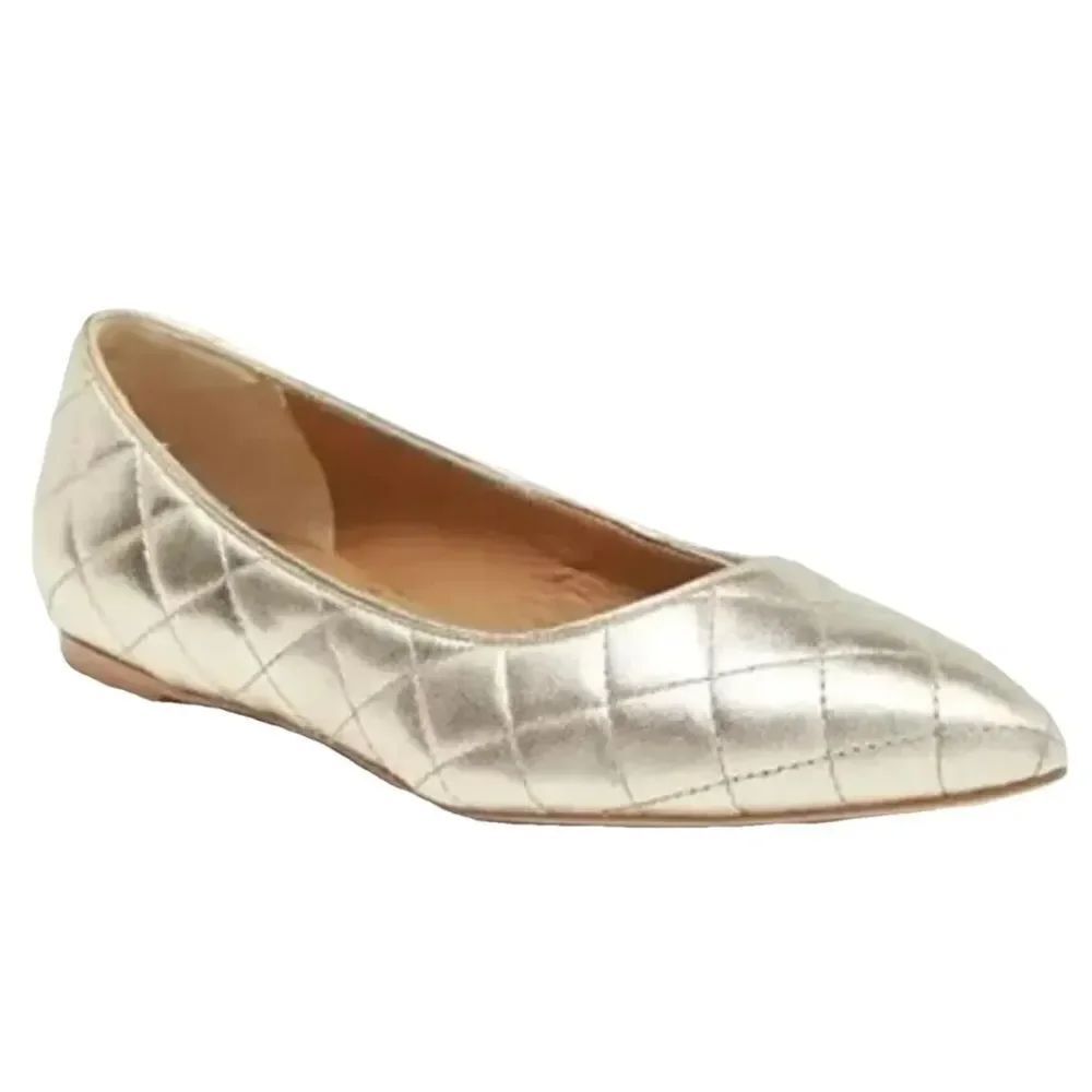 Bruno Magli Bianca Quilted Pointed Toe Flats